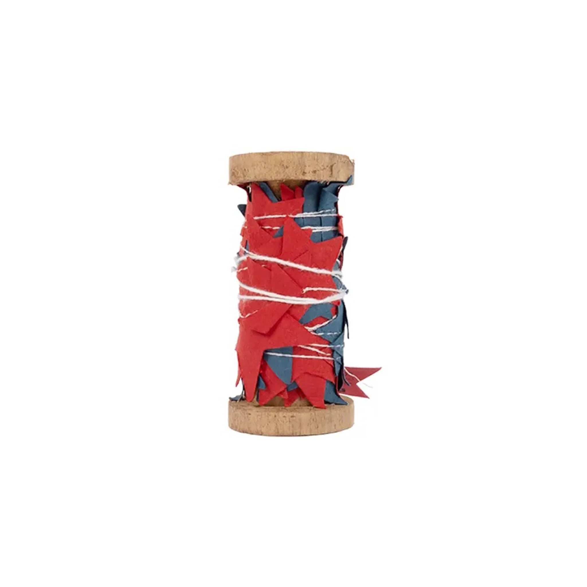 Best Of Atlanta Gift Shop Red and Blue Star Paper Garland on Wooden Spool