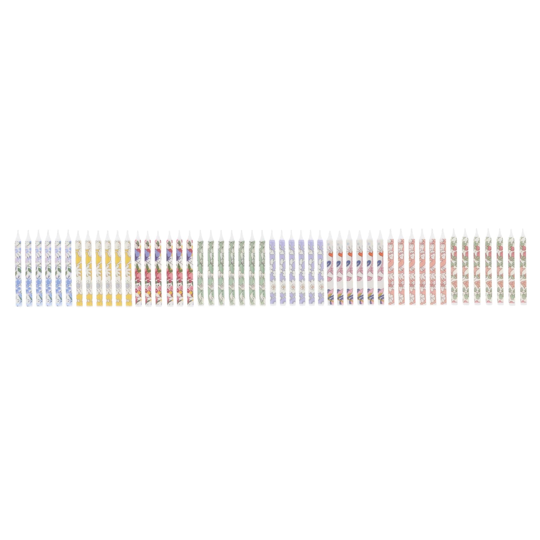 Best Of Atlanta Gift Shop Mini Birthday Candles (Pack of 50) - Floral Print Cake Candles